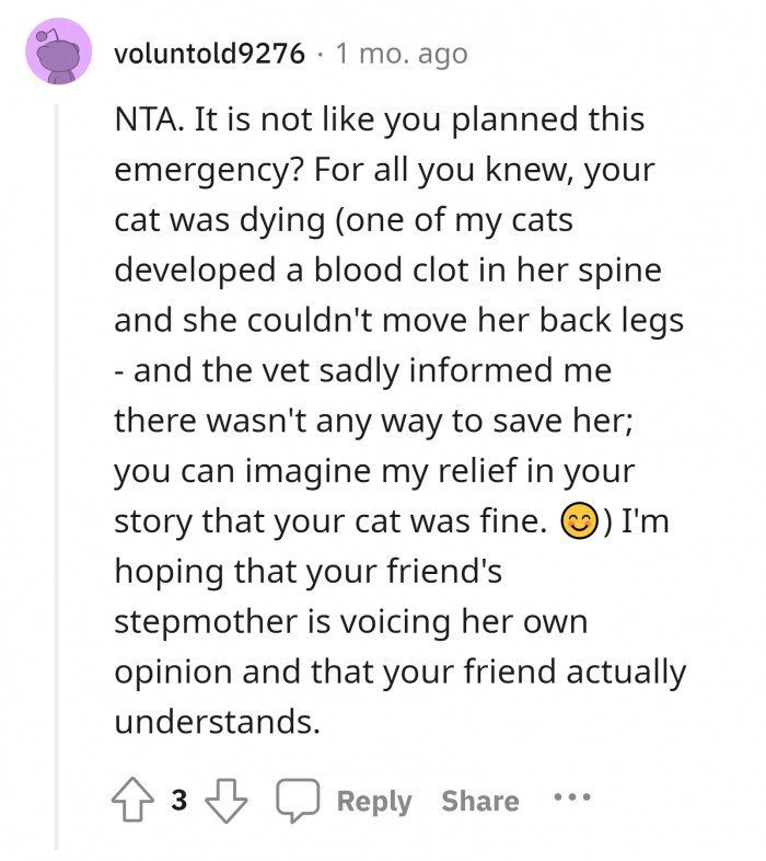 An emergency situation is an excuse and is considerable.