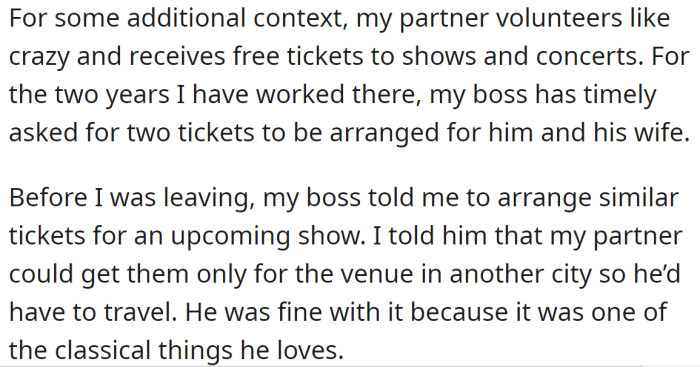 But, after some time, the OP saw an opportunity for revenge: