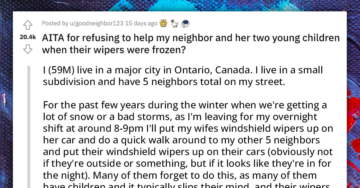 Redditor Gets Applauded After Refusing To Assist New Neighbor With Getting Her Two Young Kids To School