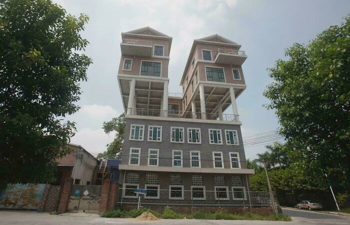 China Is Also Home To Houses That Were Built On The Roofs Of Factory Buildings
