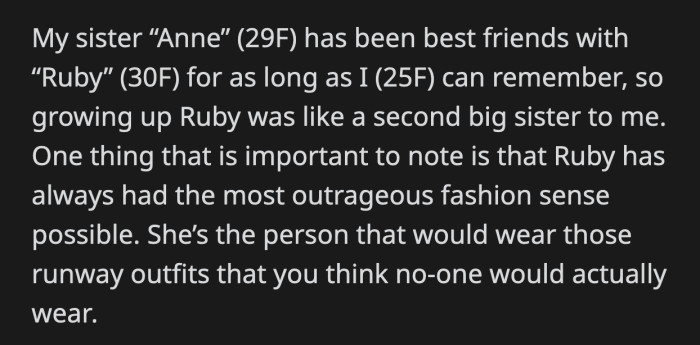 Why wasn't Ruby the maid of honor or at least a bride's maid if they have been friends since they were kids?