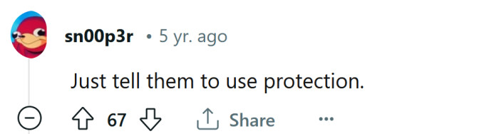 As long as they're being safe.