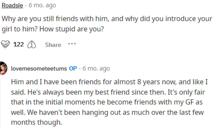 Here is some insight into OP's thoughts about the friend and the duration of their friendship.