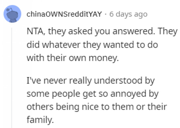 They asked, OP answered