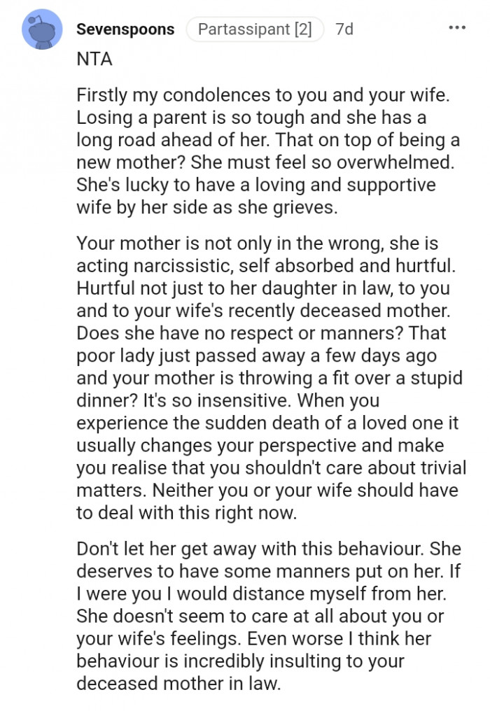 She's lucky to have the OP by her side