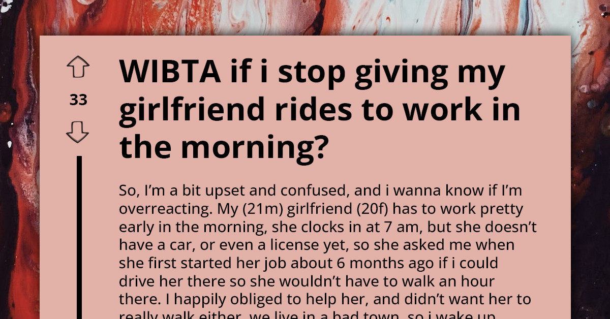 Man Asks His GF For Money And Gets Shocking Reply, Intends To Stop Driving Her To Work