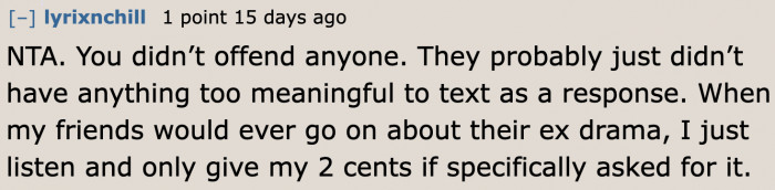 There's not much to say about what the OP shared, according to this user.