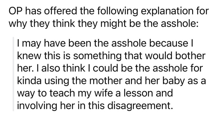 OP thinks he might be the a-hole for the reason below: