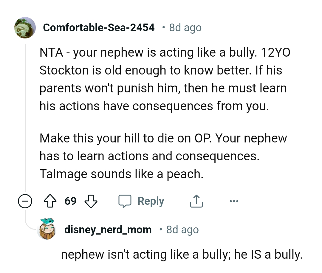 Let's head into the comments section and find out what other Redditors have to say regarding the story