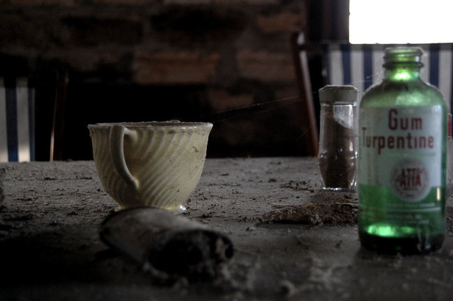 Things were arranged inside as if, years ago, the family suddenly got up and left.