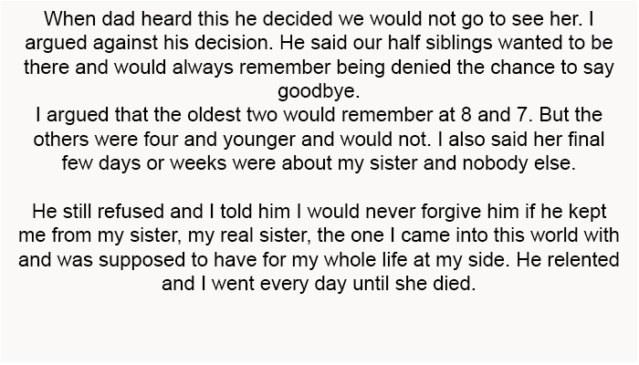 I went every day until she died