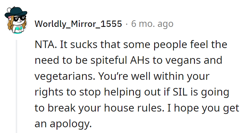 Dealing with spiteful AHs is like a salad with too much vinegar. Cut the help if house rules are breaking.