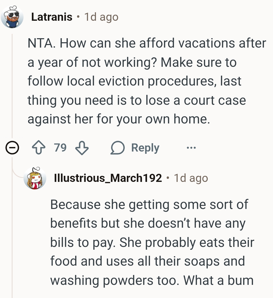 She's obviously getting a lot of benefits