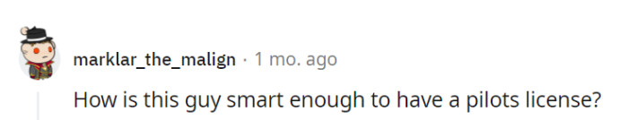 Earning a pilot's license apparently didn't require a candy-land IQ test! Some skills are better left on the ground.