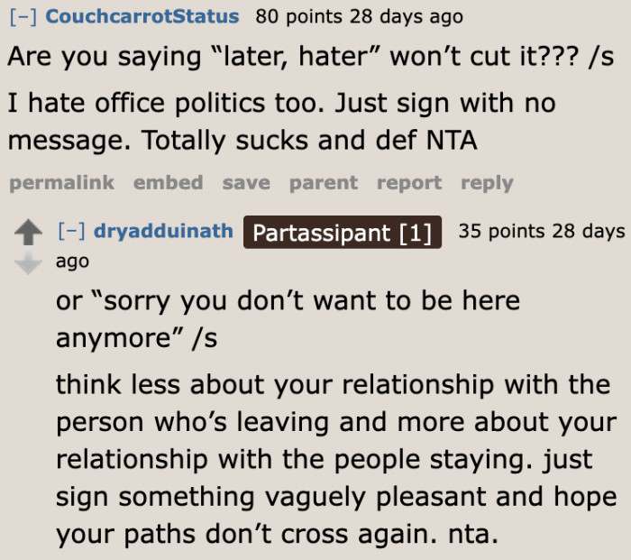 The OP needs to consider her relationship with the people who will remain.