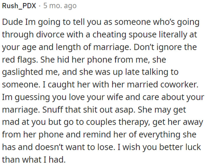 OP shouldn't ignore the warning signs