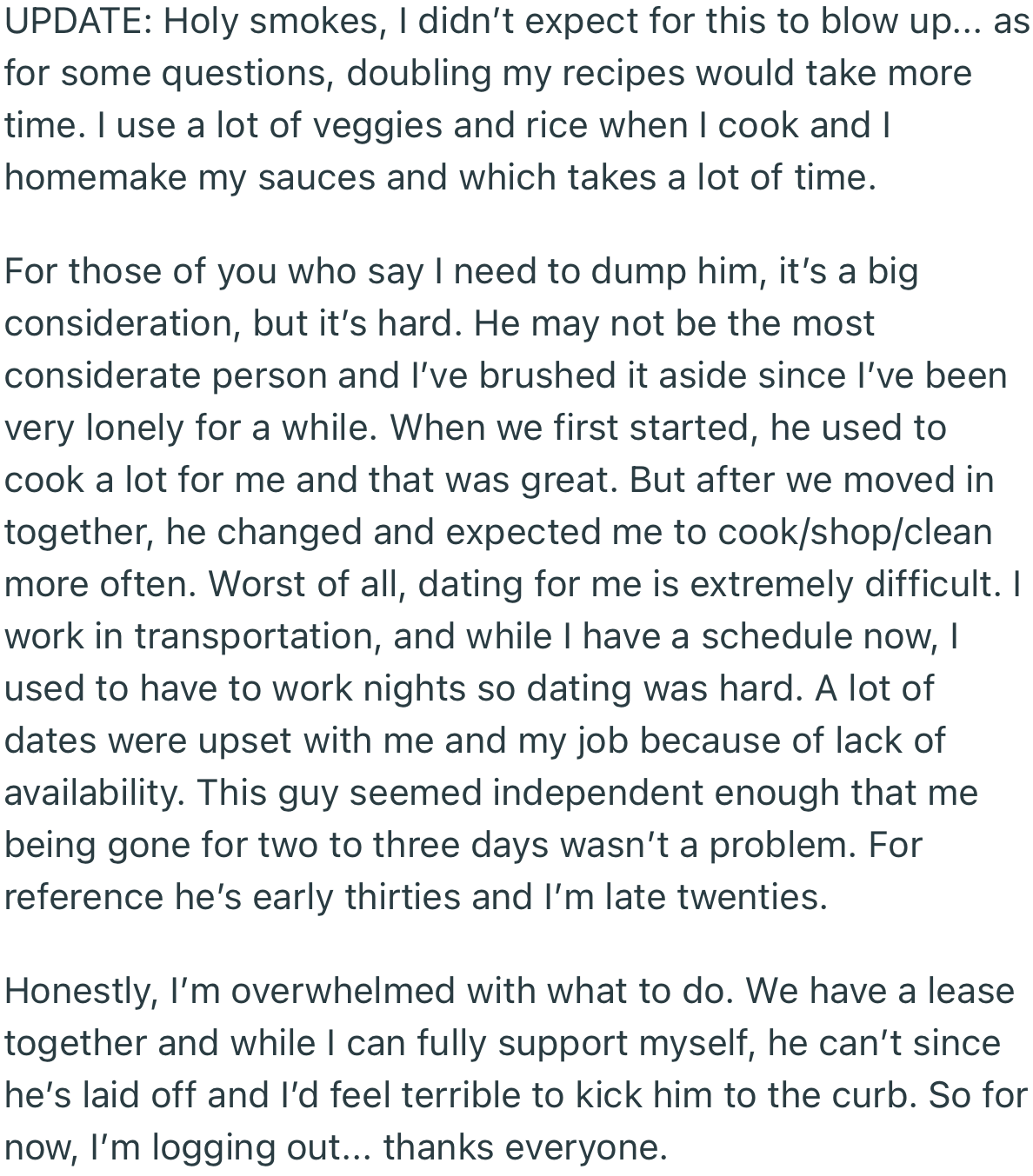 OP came back with an update