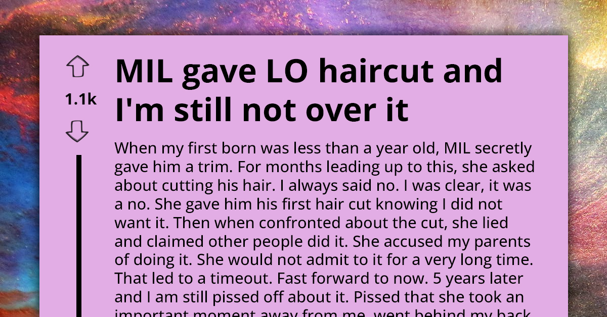 Mom Fumes As Crafty MIL Gives Son His First Trim, Forever Robbing Her Of Priceless Mommy Moment