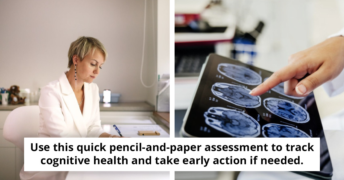 Doctor asserts that a quick 60-second assessment with just pen and paper can reveal early indicators of cognitive decline.