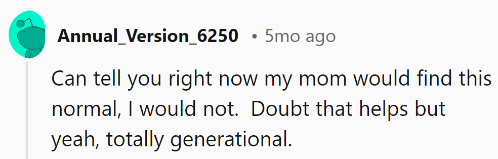 Mom's generation: bathroom buddies with neighbors.