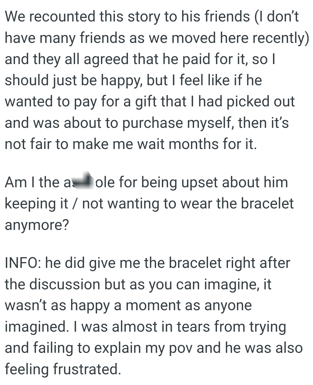 It’s Not Fair to Make the OP Wait Months for It