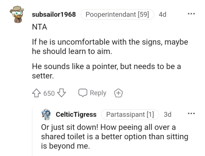 The guy sounds like a pointer but not a setter