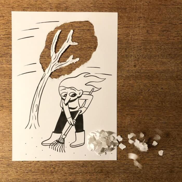 7. Weeping with the wind.