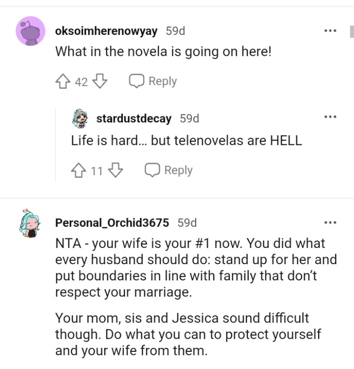 The OP should stand up for his wife and set boundaries as well