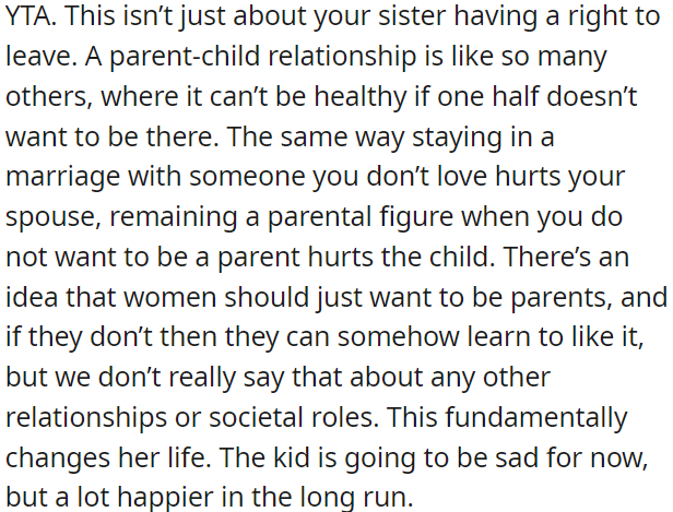 Both parents need to want to be in a parent-child relationship, and forcing someone into a parental role can be harmful to the child.
