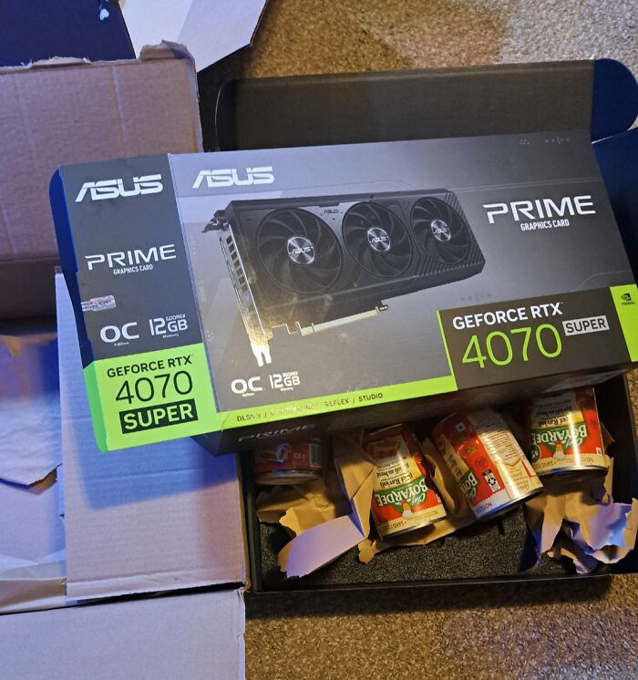 38. Ordered A $1000 Graphics Card From Amazon, Received 4 Cans Of Beef Ravioli