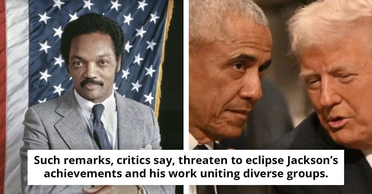 Trump delivers pointed remarks about Obama in tribute to civil rights leader Jesse Jackson
