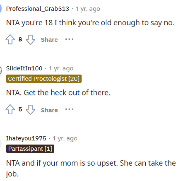 Everyone was on the same page in the comments, and we can definitely see why. OP did what he had to do.