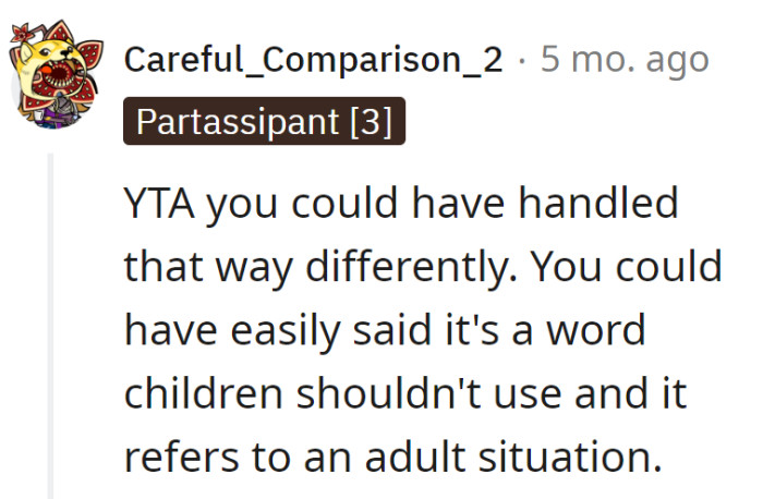 Could've spilled the grown-up tea, but went for the word blackout instead.