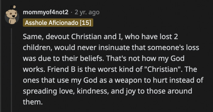 She chose to hurt Anna at a time when she needed comfort the most