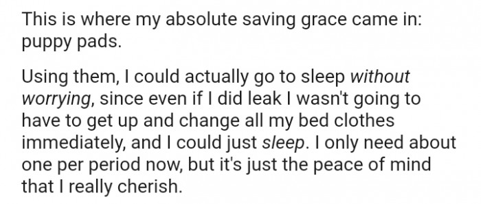 My absolute saving grace came in