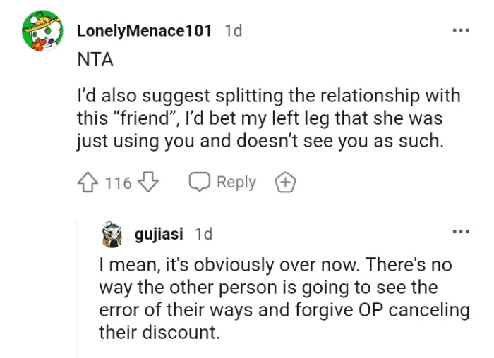 The bride was only using the OP