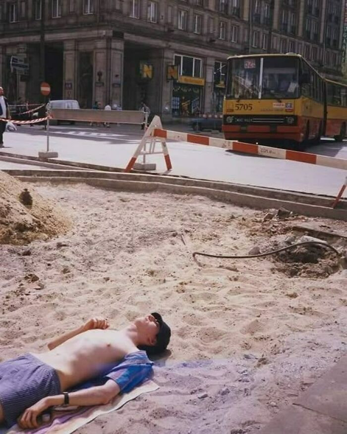 Warsaw, Poland, 1999. A Warm Afternoon, A Patch Of Sand, And Absolutely No Reason To Believe You Needed The Sea To Enjoy Summer