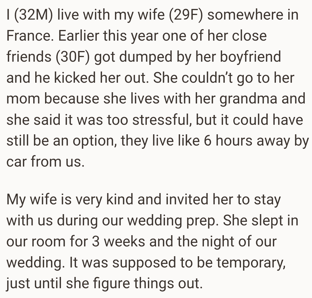 It could have still be an option but they live like 6 hours away by car from the OP