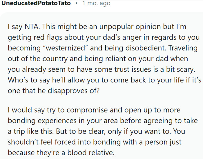 OP already seems to have some trust issues - why travel with him?