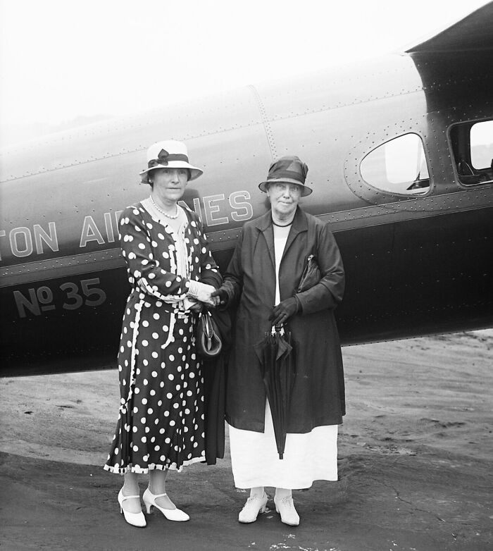 "Women At The Airplane, 1932"