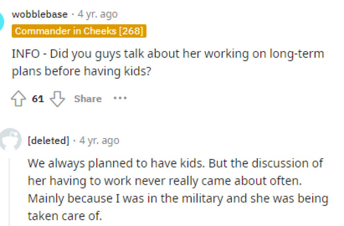 Some people did ask OP some questions about the situation and what they had discussed prior.