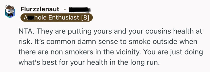 “You are just doing what’s best for your health in the long run.”