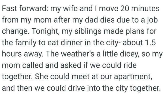 OPs called and asked if they could ride together