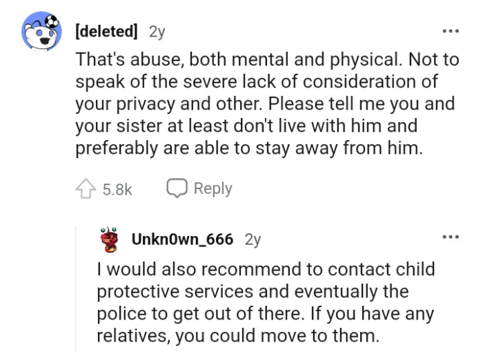 This Redditor hopes the OP and her sister are not living with their dad