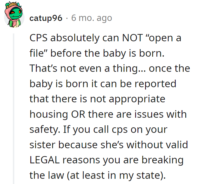 Oops, Looks Like CPS Doesn't Do Prenatal Files! Save the Calls for Post-Birth Drama; Legality is the Real MVP Here.