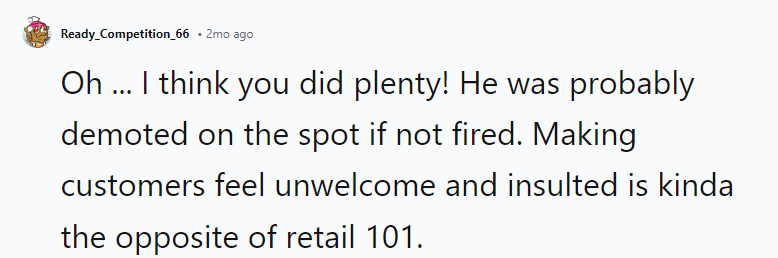 Oh ... I think you did plenty!