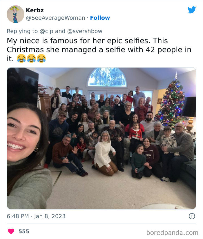 2. Being famous for epic selfies