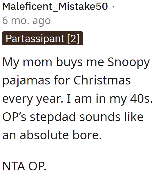 Other adults would still gift cartoon character-related items despite the recipient being over 40.