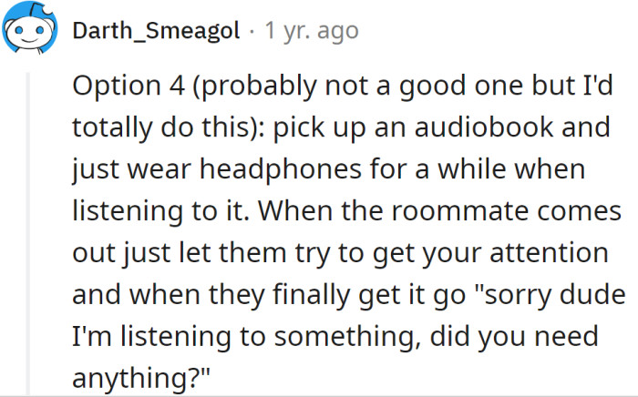 A Redditor offered him a more cruel option