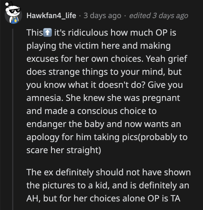 OP's ex-husband has full custody of their children. She only sees them when he allows it.